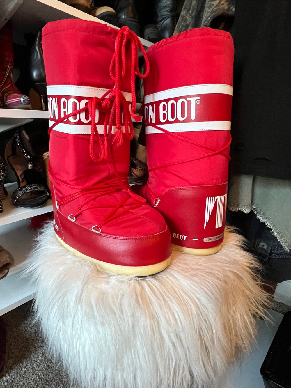 Moon Boot Icon Nylon Red Snow Boots - Iconic Winter Style